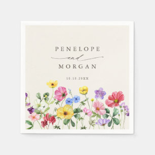 Wildflower Rustiek Chic Bloemen Boho Country Weddi Servet