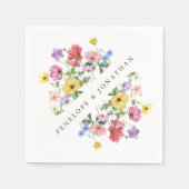 Wildflower Rustiek Chic Bloemen Boho Country Weddi Servet (Voorkant)