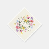 Wildflower Rustiek Chic Bloemen Boho Country Weddi Servet (Hoek)