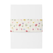 Wildflower Rustiek Chic Bloemen Boho Country Weddi Uitnodigingen Wikkel (Achterkant Voorbeeld)