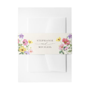 Wildflower Rustiek Chic Bloemen Boho Country Weddi Uitnodigingen Wikkel