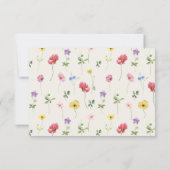 Wildflower Rustiek Chic Bloemen Boho Huwelijk QR C RSVP Kaartje (Achterkant)