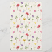 Wildflower Rustiek Chic Bloemen Boho Wedding Menu (Achterkant)