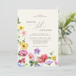 Wildflower Rustiek Chic Boho Country Bloemen Huwel Kaart
