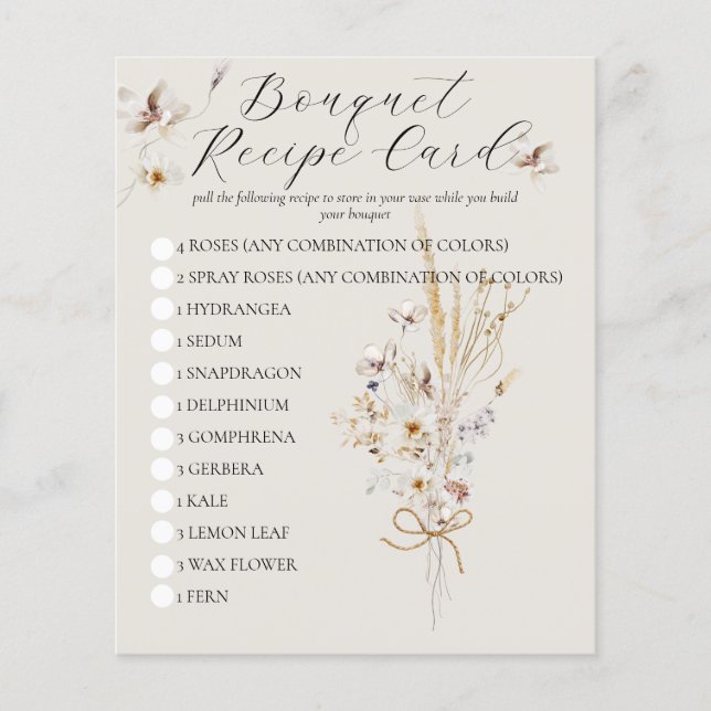 Wildflower Rustiek Elegant Vrijgezellenfeest Game (Voorkant)