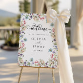 Wildflower rustieke bloemen bruiloft welkom poster