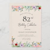 Wildflower rustieke Boho 82e verjaardag Eenvoudig Kaart (Voorkant / Achterkant)