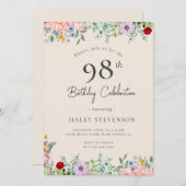 Wildflower rustieke Boho 97e verjaardag Eenvoudig  Kaart (Voorkant / Achterkant)