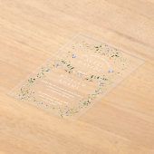 Wildflower rustieke Boho bloemenbruiloft Acryl Uitnodigingen (Laagn)