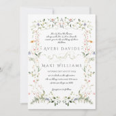 Wildflower rustieke Boho bloemenbruiloft Kaart (Voorkant)