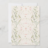 Wildflower rustieke Boho bloemenbruiloft Kaart (Achterkant)