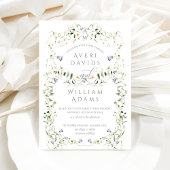 Wildflower rustieke Boho bloemenbruiloft Kaart