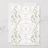 Wildflower rustieke Boho bloemenbruiloft Kaart (Achterkant)