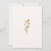 Wildflower rustieke Boho bruids douche uitnodiging (Achterkant)