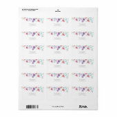 Wildflower rustieke bruiloft adres label (Full Sheet)