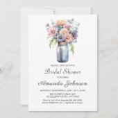 Wildflower rustieke Mason Jar Vrijgezellenfeest Kaart (Voorkant)