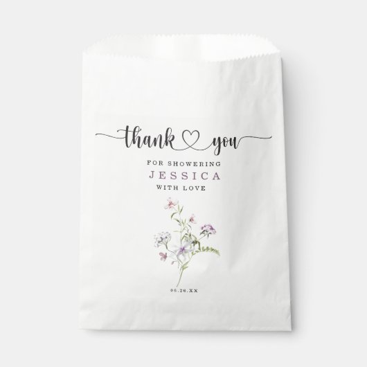 Wildflower rustieke Vrijgezellenfeest Favor Bag Bedankzakje (Voorkant)