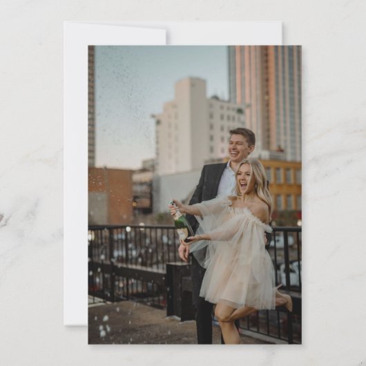 Wildflower rustieke Wildflower bruiloft foto Kaart (Achterkant)