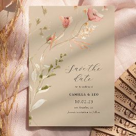 Wildflower rustieke Wildflower bruiloft uitnodigin Kaart