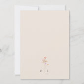 Wildflower rustieke Wildflower bruiloft uitnodigin Kaart (Achterkant)