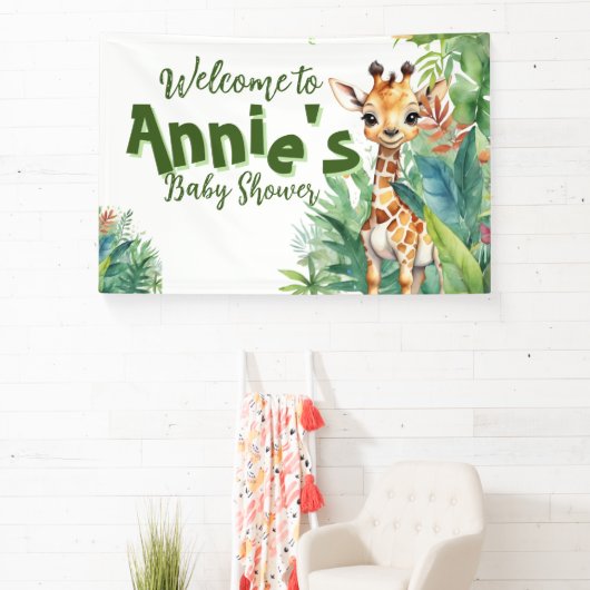 Wildflower Safari: Natuur-geïnspireerd Baby shower Spandoek (Insitu)