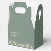 Wildflower Sage Deco Bruiloft Gable Favor Box Bedankdoosjes (Geopend)