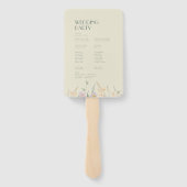 Wildflower Sage Deco Trouwprogramma Handwaaier (Achterkant)