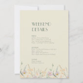 Wildflower Sage Deco vrijgezellenweekend Kaart (Achterkant)