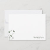 Wildflower Sage Green Bedankkaart (Achterkant)
