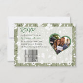  Wildflower Sage Green Botanische Huwelijk RSVP Kaartje (Voorkant)