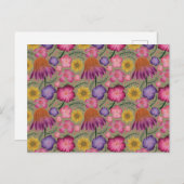 Wildflower Sage Green Floral Pattern Briefkaart (Voorkant / Achterkant)