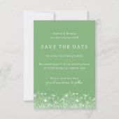 Wildflower Sage Groen Sla de datum op Save The Date (Voorkant)
