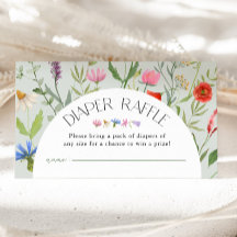 Wildflower Sage Groene Luier Raffle Baby shower