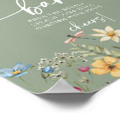 Wildflower Sage Vrijgezellenfeest Mimosa Bar Sign Poster (Hoek)