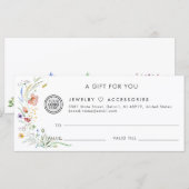 Wildflower Salon Store Zakelijk Cadeaubon (Voorkant / Achterkant)