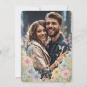 Wildflower Save the Date Aankondiging Dubbelzijdig (Achterkant)