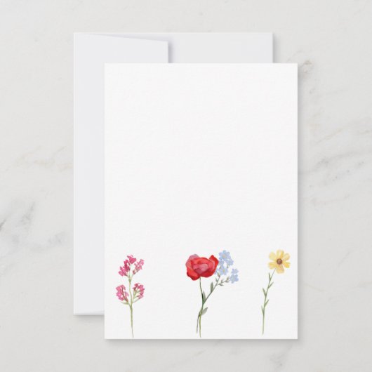 Wildflower Save the Date kaart (Achterkant)