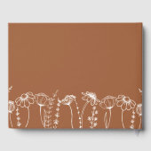 Wildflower Schets Verbrand Sinaasappel Bruiloft Gastenboek (Achterkant)