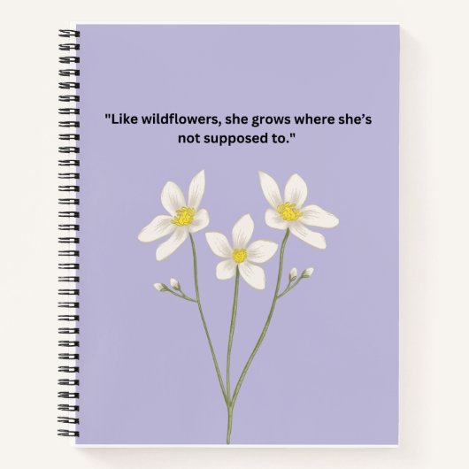 Wildflower Schrijftijdschrift Notitieboek (Voorkant)