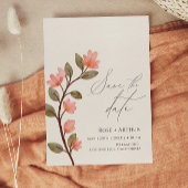 Wildflower Script Bewaar De Datum Kaart