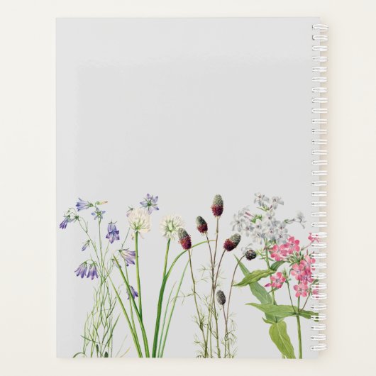 Wildflower Script Maandelijks Wekelijks Maandelijk Planner (Achterkant)