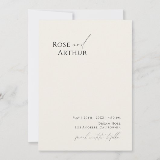 Wildflower Script Sla de datum op Kaart (Achterkant)