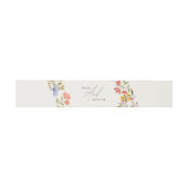 Wildflower Script Wedding Sticker Uitnodigingen Wikkel (Vlak)