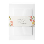 Wildflower Script Wedding Sticker Uitnodigingen Wikkel (Voorkant Voorbeeld)