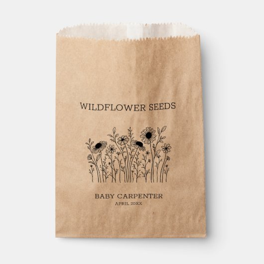 Wildflower Seed Favoriete tas Bedankzakje (Voorkant)