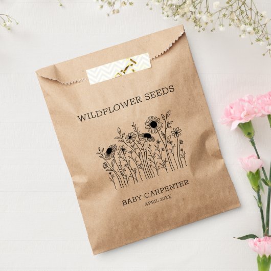 Wildflower Seed Favoriete tas Bedankzakje (Gezegeld)