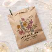 Wildflower Seed Packet Hand getekend Bedankzakje (Geknipt)