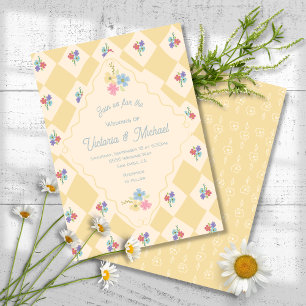 Wildflower Seed Packet Hand getrokken bruiloft Kaart