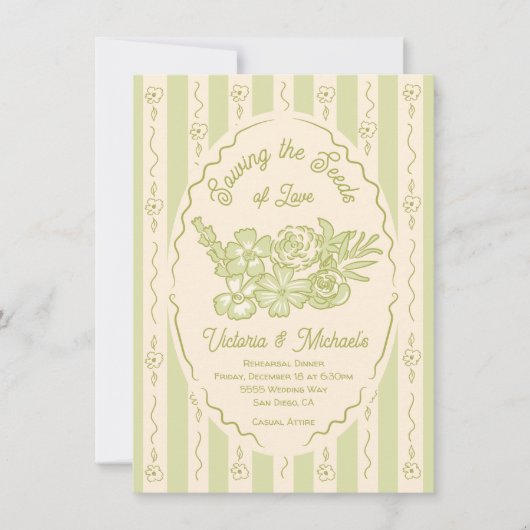 Wildflower Seed Packet Hand getrokken repetitie di Kaart (Voorkant)