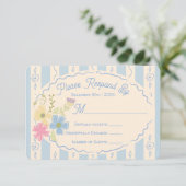 Wildflower Seed Packet Hand getrokken RSVP-reactie Kaart (Staand voorkant)